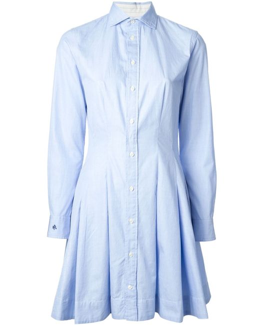 Polo Ralph Lauren Blue Flared Shirt Dress
