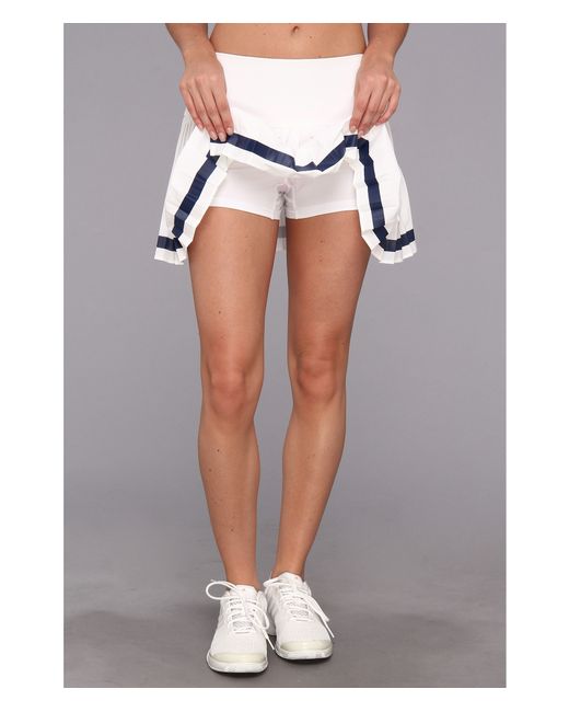 Lacoste White Technical Pleated Skirt with Built in Short