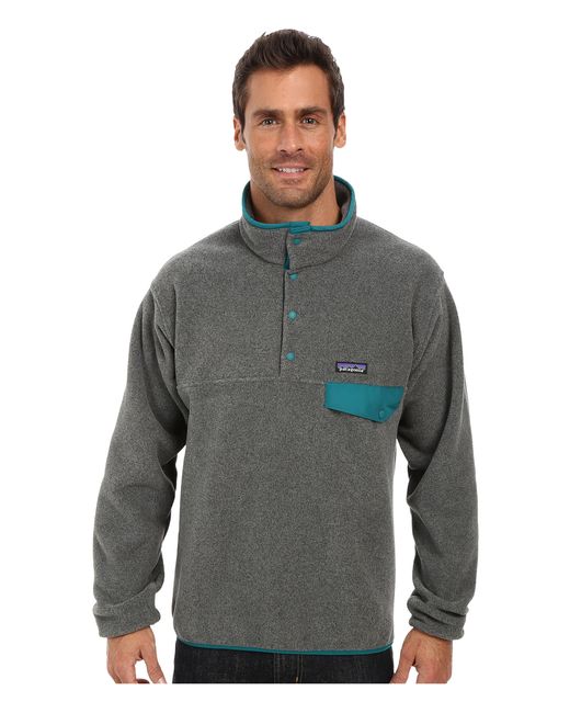 Patagonia Gray Lightweight Synchilla® Snap-T® Fleece Pullover for men