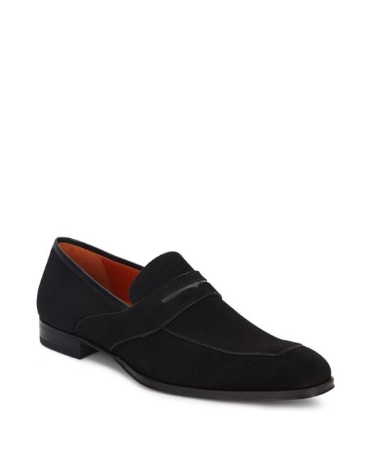 Mezlan Moura Suede Penny Loafers in Black for Men - Save 47% | Lyst