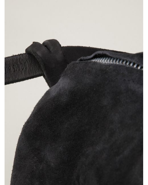Boris Bidjan Saberi Black Textured Shoulder Bag for men
