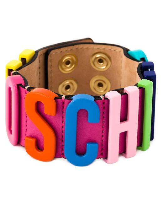 Moschino Multicolor Logo Letter Bracelet