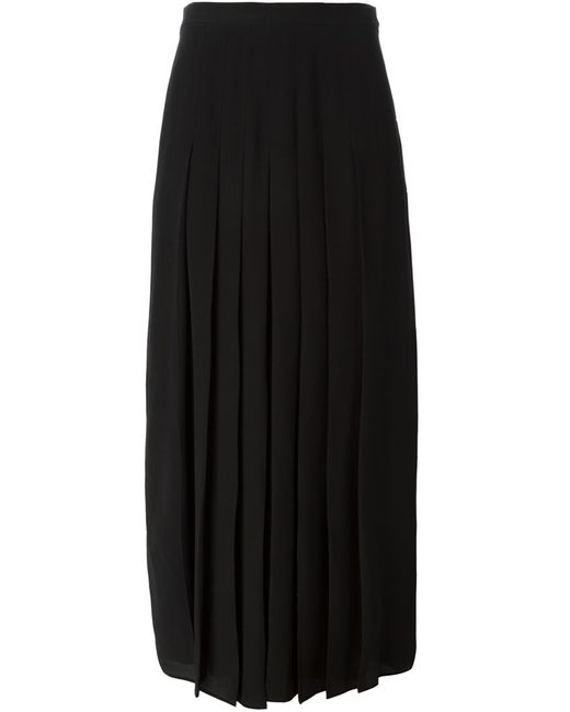 Givenchy Black Long Pleated Skirt