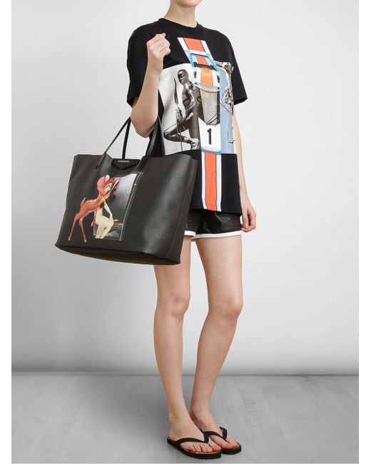 Givenchy Black Bambi Antigona Tote Bag