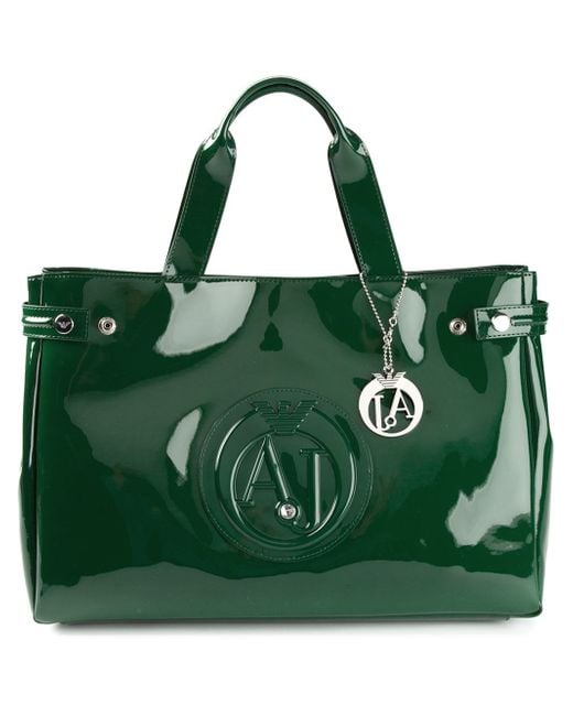 Armani Jeans Green Logo Shopper Bag