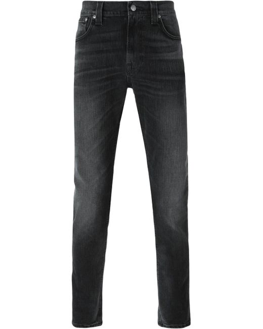 Nudie jeans Stone Washed Jeans in Black for Men | Lyst