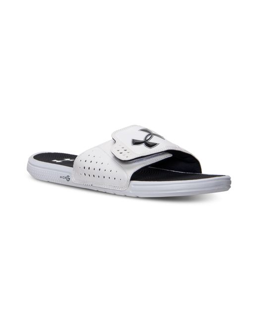 Vacilar mitología ficción Under Armour Mens Micro G Ev Slide Sandals From Finish Line in White for  Men | Lyst