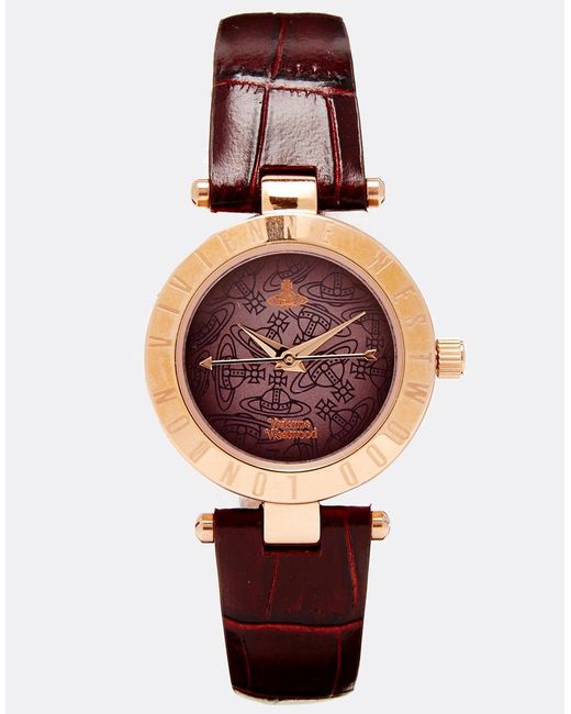 Vivienne westwood Time Machine Purple Croc Watch Vv092brbr in Purple Lyst