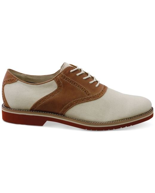 G.H. Bass & Co. White Bass Carson Canvas Saddle Shoes for men