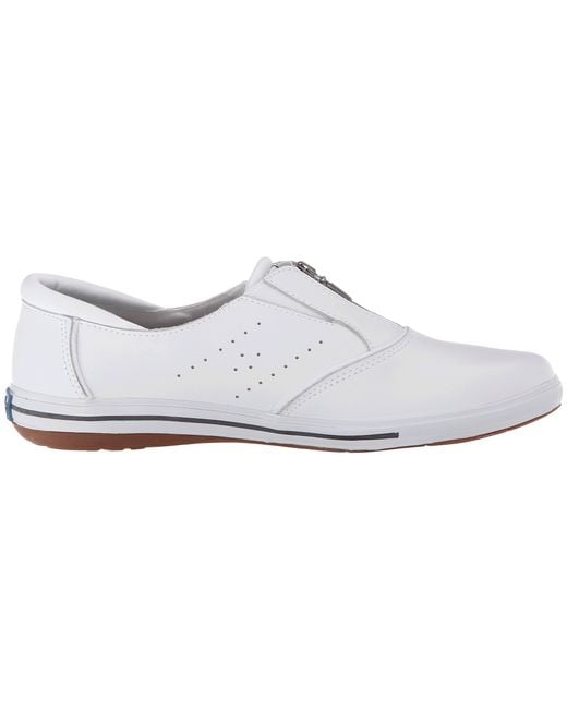 Keds White Pacey Zip Smooth Leather