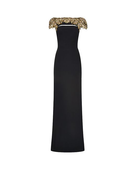 Alexander McQueen Black Embellished Front Gown