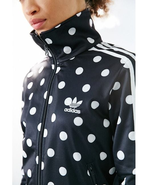 adidas Synthetic Originals Dots Firebird Track Jacket in Black & White  (Black) | Lyst