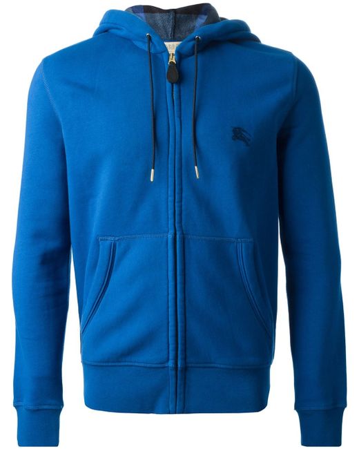 Burberry Brit Blue Zipped Hoodie for men