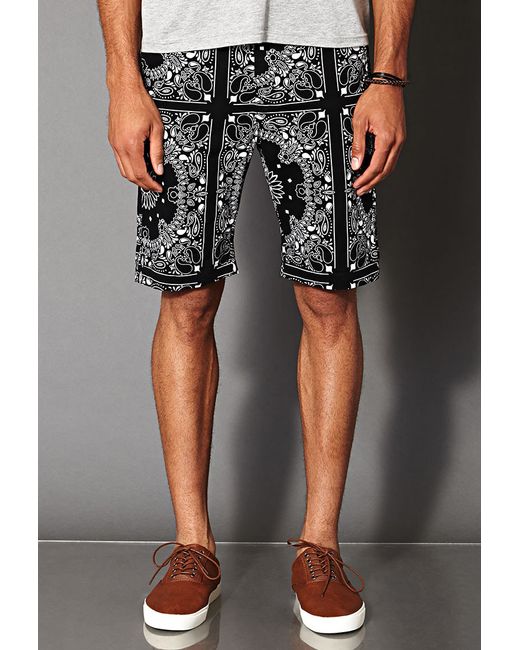 Forever 21 Bandana Print Shorts in 