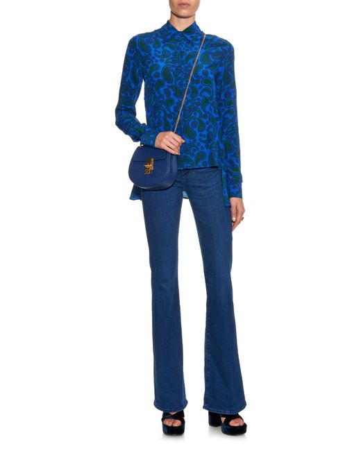 chloe brand handbags - Chlo Drew Mini Leather Cross-Body Bag in Blue (NAVY) | Lyst