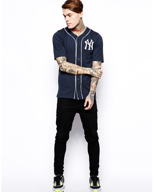 Majestic Ny Yankees Jersey Baseball Top in Blue for Men | Lyst Canada