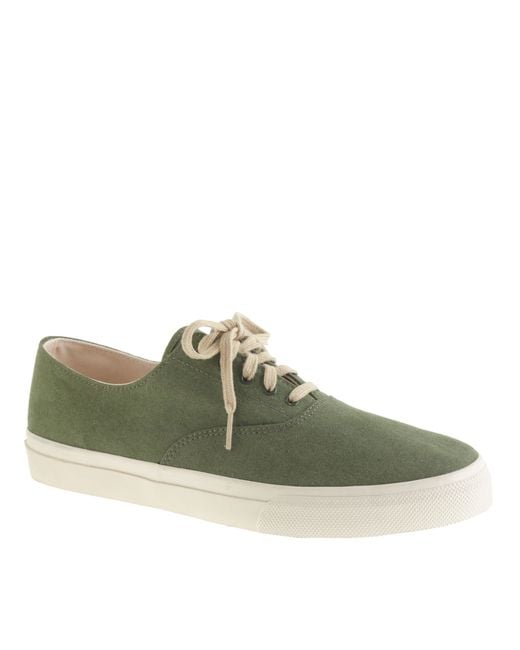 Sperry Top Sider Cvo Sneakers in Vintage Tent Canvas in Green for