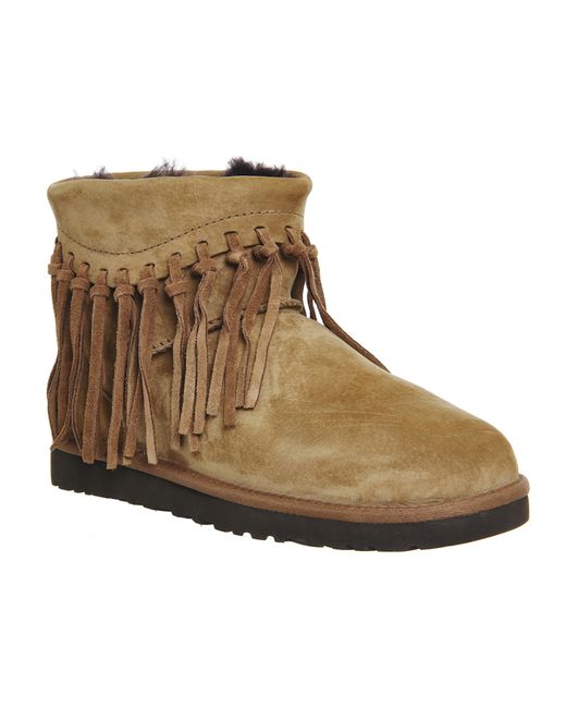 fringe brown boots