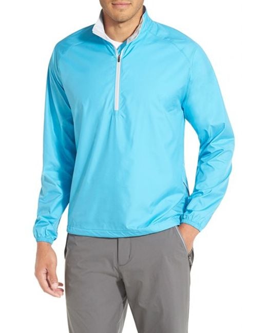 Peter millar 'geneva' Packable Quarter Zip Windbreaker, Blue in Blue