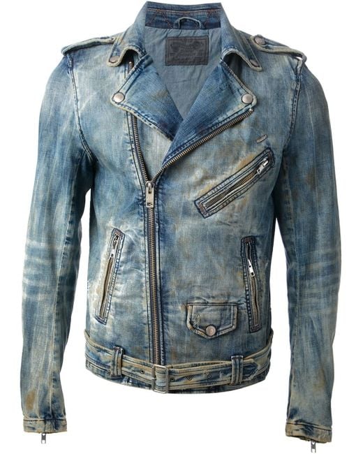 DIESEL Blue Denim Jacket for men
