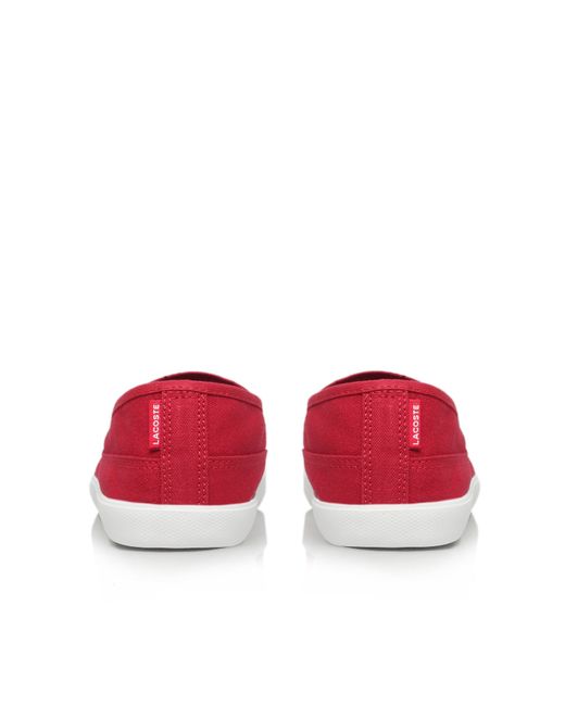 lacoste trainers red