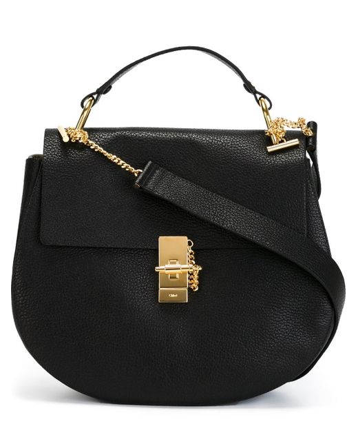 Chlo Large Drew Shoulder Bag in Black Lyst