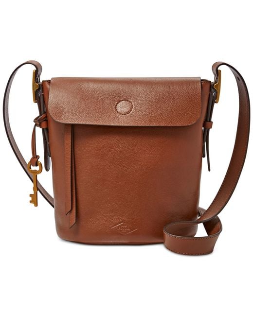 Fossil Brown Haven Small Leather Bucket Bag