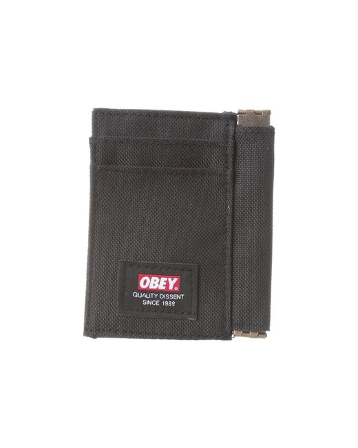 Obey Black Quality Dissent Id Wallet for men