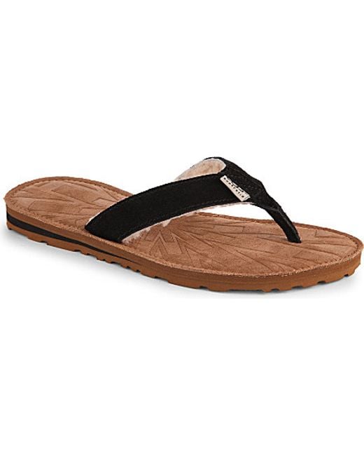 UGG Tasmina Suede Flip Flops in Black Lyst UK
