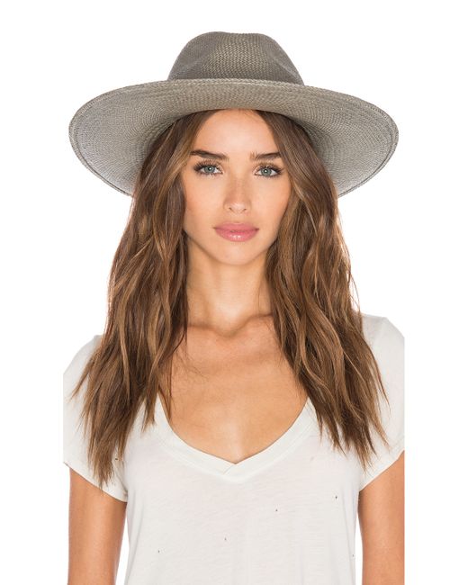 janessa leone angelica wide brimmed panama hat silver sage