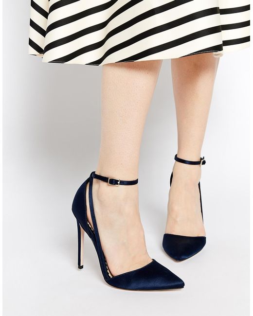 ASOS Photographer Pointed High Heels in Blue | Lyst