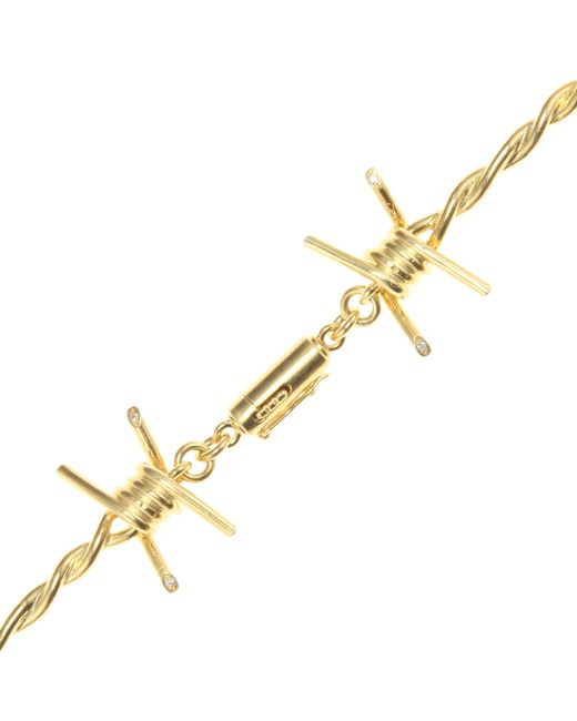 14k gold barbed wire ring with black diamonds – Maya Geller