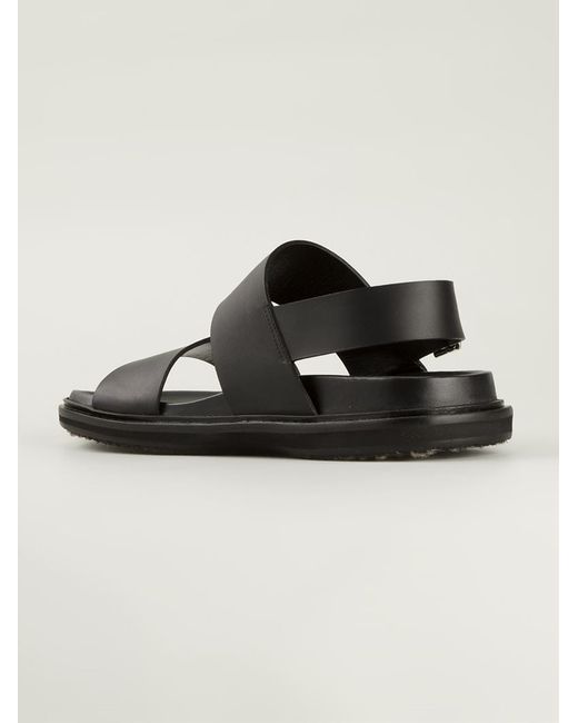 Marni Black Double Strap Sandals for men