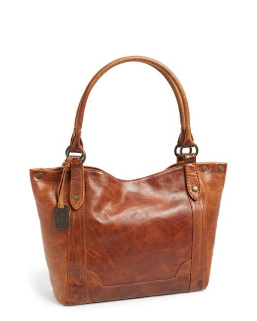 Frye &#39;melissa&#39; Washed Leather Tote in Brown | Lyst