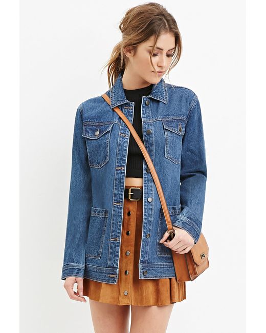 Forever 21 Longline Denim Jacket You've 