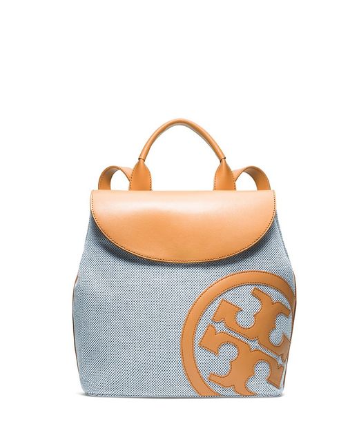 Tory Burch Blue Lonnie Canvas Backpack