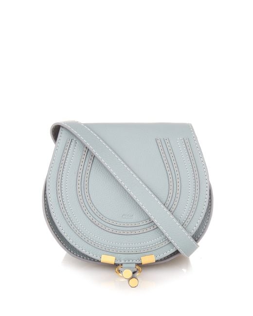 Chloé Marcie Mini Leather Crossbody Bag in Blue Lyst