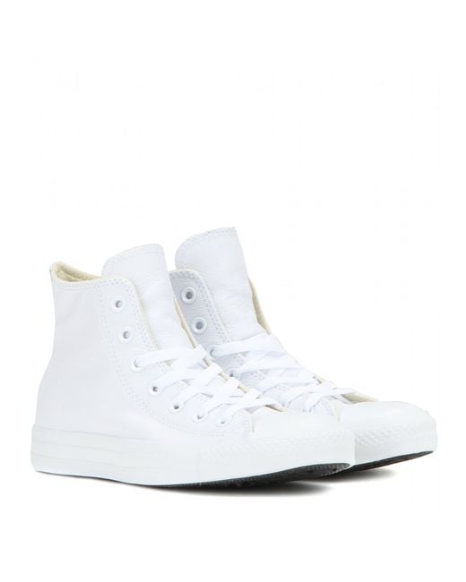 mens white leather high top converse
