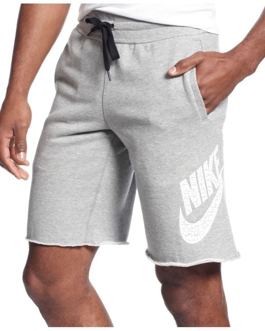 Nike Aw77 Alumni Shorts in Dark Grey Heather (Gray) for Men | Lyst