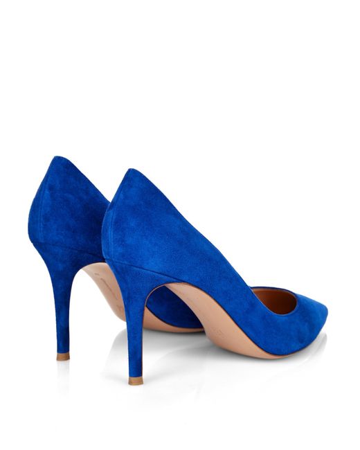 Gianvito Rossi Business Suede Pumps in Blue | Lyst
