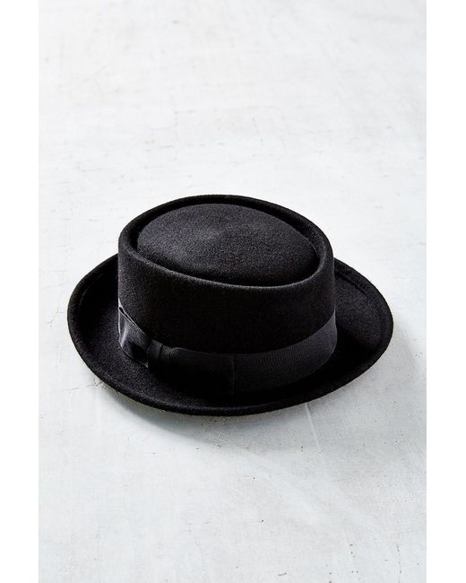 Urban Outfitters Black Penny Porkpie Hat