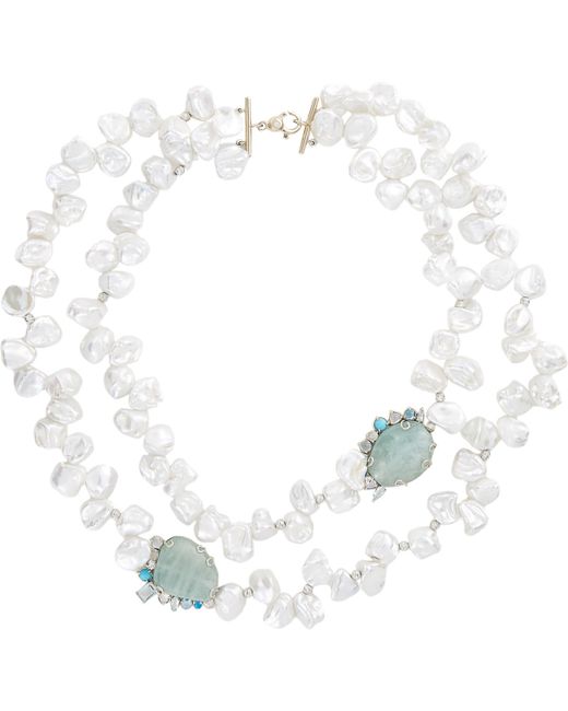 Sharon khazzam Women's Laisa Necklace in White | Lyst