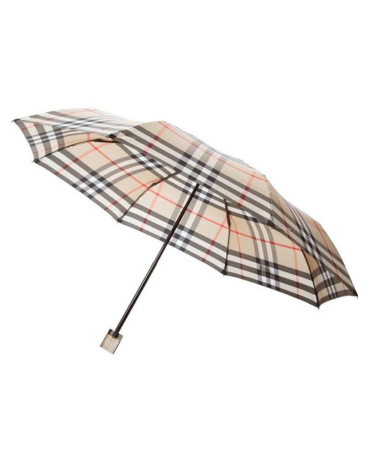 Burberry Natural Haymarket Check Umbrella
