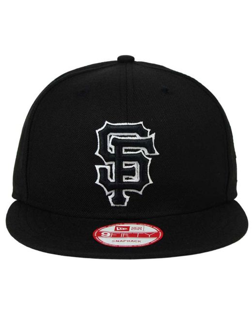 KTZ San Francisco Giants Black White 9fifty Snapback Cap for men