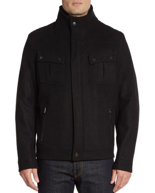 Michael Kors Wool-blend Hipster Jacket in Black for Men | Lyst