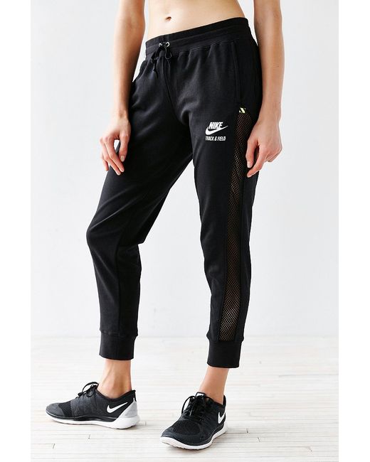 Nike R U Mesh Jogger Pant in Black | Lyst