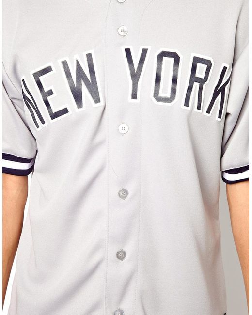 Majestic Ny Yankees Baseball Jersey in Grey (Gray) for Men | Lyst