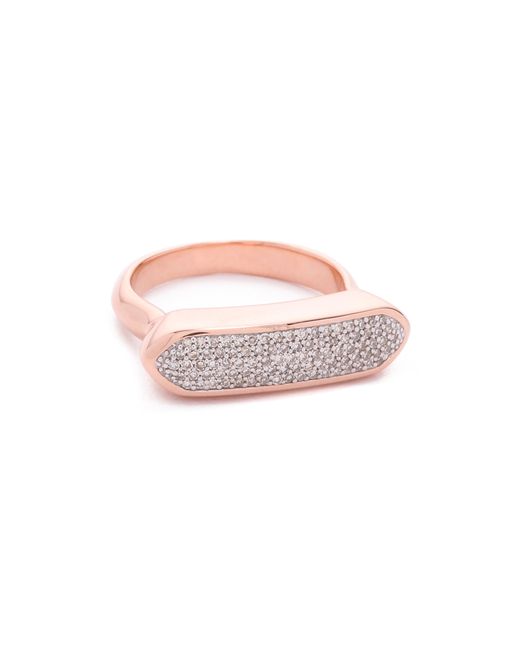 Monica Vinader Pink Baja Ring - Diamond/rose Gold