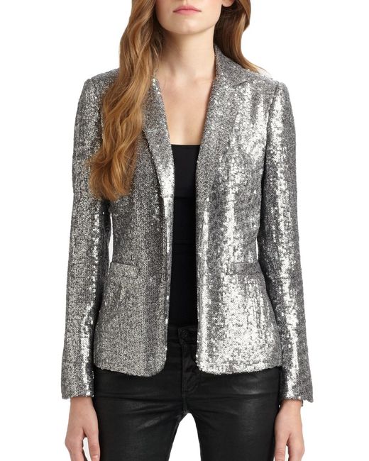 Michael kors deals jacket womens silver