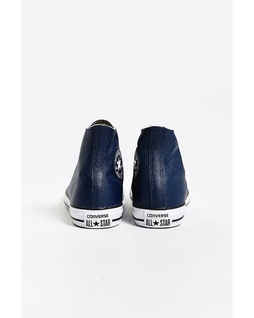 Converse navy top leather shoes